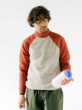 Senchi Designs Raglan Sleeve Shirt Small Red / Gray Polartec Alpha 60